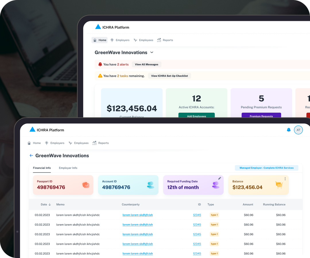 ICHRA Setup and Administration Platform Development